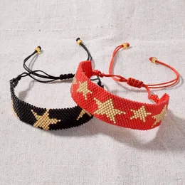 Urok bransolety rttooas gwiazda miyuki dla kobiet projektowanie mody biżuteria ręcznie tkana meksykańska przyjaciółka prezentowa bransoletka bohemia hurtowa
