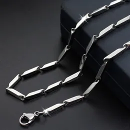 Stainless Steel Silver Rice Shape Chains Necklace Link Chain Jewelry for Men and Women Jewelry Accessories240g