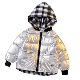 Jaqueta acolchoada de inverno para meninos Down Coat com capuz engrossado de inverno