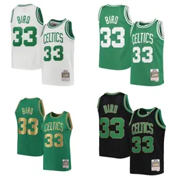 Basketball-Trikots Larry Bird Mitchell Ness Hardwoods Classics Retro-Trikot für Herren und Damen