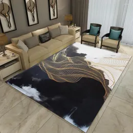 Carpets Dark Abstract Art Living Room Rugs Coffee Table 3D Carpet Luxury Postmodern Minimalist Nordic Yoga Pad Custom Christmas Decor