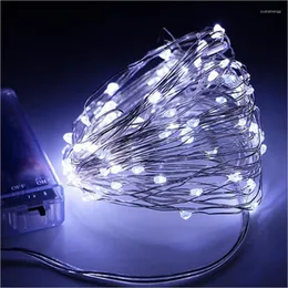 Strängar Copper Wire LED String Lights Holiday 5M Outdoor Strip Lighting For Fairy Christmas Tree Wedding Party Decoration Lamp