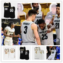 College Basketball Wears College 2022 NCAA cucita personalizzata Colorado Buffaloes Jersey di pallacanestro 18 Alec Burks 1 Tyler Bey 21 Evan Battey 0 Shane Gatling 5 D'Shawn Sc