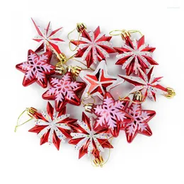 Dekoracje świąteczne 5/6pcs gwiazdy drzewa płatki śniegu wiszące ozdoby domowe domowe przyjęcie