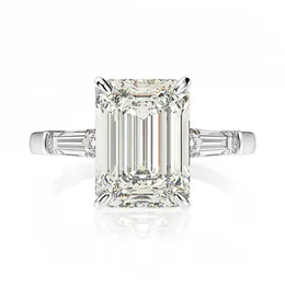 Oevas alyans 7ct yaratılan moissanite elmas nişan yüzüğü katı 925 STERLING Silver Fine Jewelry Ladies yıldönümü hediyesi273k