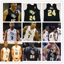 Koszykówka uczelni nosi college 2022 NCAA Custom UCF Knights zszyty koszulka koszykówki uniwersyteckiej 15 Aubrey Dawkins koszulka 24 Tacko Fall Jerseys 21 C. J. Walker 20 SE