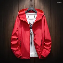 Мужские куртки 2022 с твердым цветом мужская куртка весна и осень исходящая легкая модная мода большого размера M-8xl