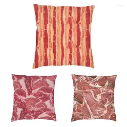 Pillow Bacon Pattern Cover Two Side 3D Print Lover Floor Case For Living Room Custom Pillowcase Home Decorative