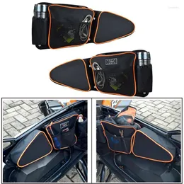 Bilarrangör RZR Accessories Lagringsdörrsäckar Offroad Front Side SXS Bag Set w/Knee Pad för 2014-2022 Polaris XP
