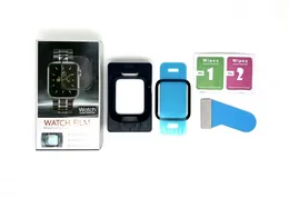 Apple Smartwatch를위한 설치 도구 8 7 6 5 4 3 SE 빠른 페이스트 전체 커버리지 PMMA 3D 곡선 소프트 프로텍터 설치 트레이를위한 스크린 필름 시청