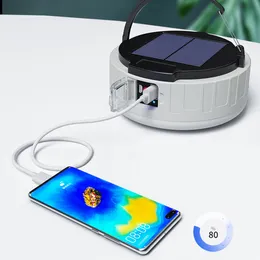 Solar Camping Laterne 100 W Licht Outdoor USB Lade 3 Modus Zelt Lampe Tragbare Nacht Notfall Glühbirne Taschenlampe für camp