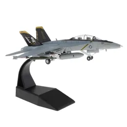 Diecast Model Car 1/100 Scale F/A-18 Strike Fighter Plane Display med stativ 220919