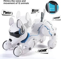 RC Remote Control Robot Toys de cachorro com função de toque e controle de voz inteligente e dançando imita animais mini animais de estimação programáveis