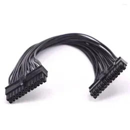 Datorkablar 24pin 20pin hane till Port Power Supply Cable 24-stifts ATX 20 4PIN 20-stiftskontaktmoderkort