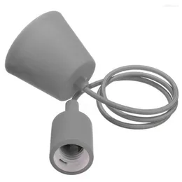 Pendant Lamps Wholesales Item Gray Silicone E27 Socket Lamp Holder Lighting DIY Ceiling Light