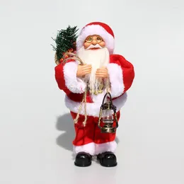 Decorazioni natalizie 2022 Decorazione Babbo Natale Musica elettrica Bambola Regali per bambini Finestra Ornamenti per la casa Giocattolo per bambini