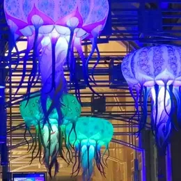 Large Inflatable LED Decoration Hanging Jellyfish Balloon for Party nightclub wedding stage