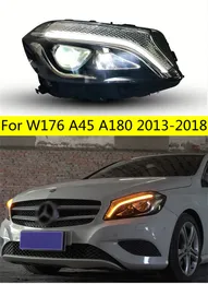 Bilhuvudbelysningar för Benz W176 Strålkastarbyte 20 13-20 18 A45 A180 A200 LED-högstråle körljus drl turn signalstrålkastare