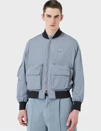 Мужские куртки пальто падение нейлоновая карманная тенденция бомбардировщика повседневная ветроводышка верхняя одежда