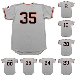 GLNC202 N York Vintage Baseball Jersey 2 Leo Durocher 1951 12 Eddie Stanky 20 Monte Irvin 23 Bobby Thomson 24 Willie Mays 35 Sal Maglie