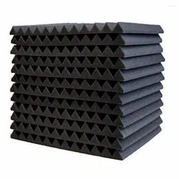 Interior Accessories 12Pcs 30x30x2.5cm Studio Acoustic Foam Panels Sound Insulation Treatment KTV Room Wall Soundproof Sponge Pad With Tapes