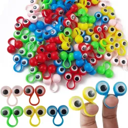 Vingerspeelgoed 100 stcs oog poppen ogen ogen op ringen googly oogbolring 5 kleuren speelgoed