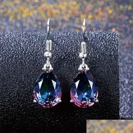 Dangle Chandelier Fashion Rainbow Colorf Natural Gem Gem 귀걸이 귀 후크 여성 보석 4527 Q2 드롭 배달 2021 DHSERLER2010 DHBHG