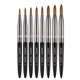 فرش الأظافر Aokitec Kolinsky Art Brush Acrylic UV Gel Extension Pen Polish Drawing for Manicure Tool