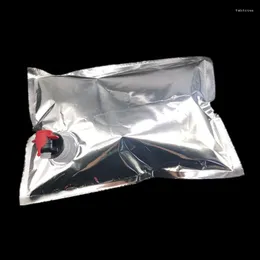 Storage Bags 3/5/10L Water Drink Beer Suction Nozzle Bag Inflatable Takeout Liquid Store Big Aluminum Foil Fold Red Wine Pouch