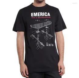 Мужские футболки для футболки мужская футболка Emerica Schematic Small Da Uomo Skateboard Maglietta Mens Spring Summer Dress