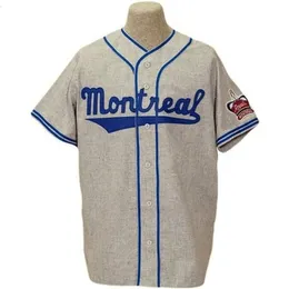 GlaMitNess Montreal 1954 Road Jersey 100% Stitched Embroidery Vintage Baseball Jerseys Custom Any Name Any Number