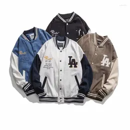 Jackets masculinos Spring Autumn Street Retro Retro Bordado Baseball Jacket Men e Mulheres Marca Trendy Japan Fashion Clothing