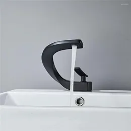 バスルームシンクの蛇口tuqiu Black Basin Faucet Brushed Gold Mixer Tap Chrome/Nickel Wash and Cold Lavotory