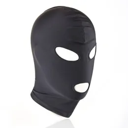 Beauty Items Bondage Party Open Mouth Eye Elastic Head Cosplay Slave Punish Headgear BDSM Fetish Face Shield Hood Adult Game