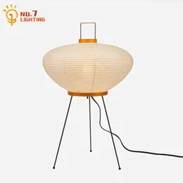 s japonês minimalista Akari Noguchi Yong Floor E27 Arroz Papel Led canto de lâmpada de lâmpada em casa Decoração de salão de vida/sala de modelos Bar 0919