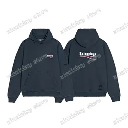 xinxinbuy erkekler tasarımcısı hoodies deniz dalgası nakış yıkılmış yıpranmış paris kadınları yıkama siyah beyaz gri s-2xl