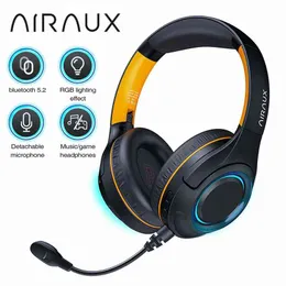Headsets BlitzWolf AirAux AA-ER6 bluetooth V5.2 Wireless Headphones 40mm Dynamic Driver Bass Gaming Headphones With Mic RGB Light headset T220916