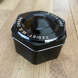 Moda marka marki black metalowe pudełka zegarkowe skrzynki z pudełkiem prezentowym