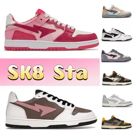 2023 Дизайнер SK8 STA Court Bapesta Casual Shoes nigo abc camo pink blue с низкой модой.