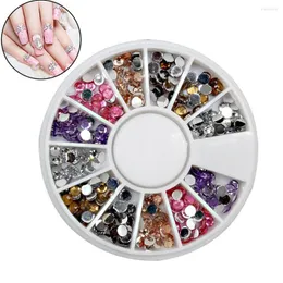 Kit per nail art 12 griglie 3D fai da te in acrilico con glitter, strass, paillettes, decorazioni per manicure