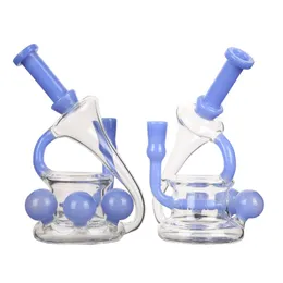 Glass Bongs Recycler Water Smoking Pipes Percolator Spiral-Pipe Filtration Hookahs Dab Rig Wholesale