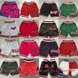 JustDon Shorts Bull Basketball DerrickRose ScottiePippen DennisRodman Classic Retro mit 4 Taschen, Hip-Pop-Hose, Reißverschluss, Jogginghose, kurz