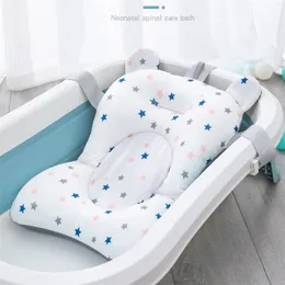 Icke-halkbadmattor Baby Seat Support Mat Foldbar Tub Pad amp Chair Born Tub Pillow Sp￤dbarn Anti-halk Soft Comfort 220919