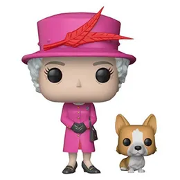 Obiekty dekoracyjne figurki 10 cm Figura British Queen Figur Doll Elizabeth II i Corgi Doll Collection Toy The Queen's Platinum Jubilee Poughee Prezent 220919