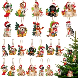 Decora￧￵es de Natal Tree Dog Tree Ornament Xmas Funny Lovers Gift Salte decora￧￣o de f￩rias variadas para entrega de festa Sports2010 amqz1