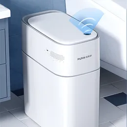 Waste Bins Joybos Automatic Bagging Sensor Trash Can 14L Home Toilet Kitchen Smart Narrow Bathroom 220919