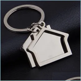 키 링 10 조각/아연 합금 하우스 집 모양 열쇠 사슬 참신 키 링 선물 홍보 키 링 C3 드롭 배달 2021 보석 DHGL8