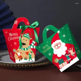 선물 랩 크리에이티브 크리스마스 파티 휴대용 캔디 스낵 쿠키 박스 포장지 어린이