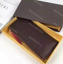 M61269 مصمم Long Wallets خاص القماش سيدة محفظة السحاب بحفلة عملة كوين كوين حقيبة القابض الفاخرة للنساء