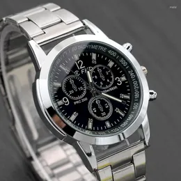 Zegarek na rękę Mężczyznę Masową markę Marka swobodne luksusowe pełne stal ze stali nierdzewnej kwarcowy na rękę renogio masculino erkek kol saati zegarki